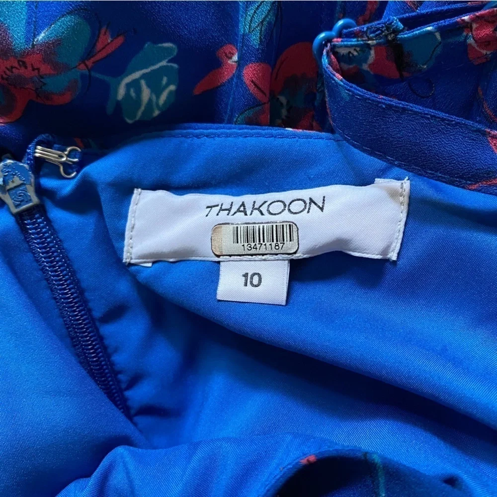 Thakoon Collective Blue Floral Wide Leg Jumpsuit 10 - Picture 11 of 16